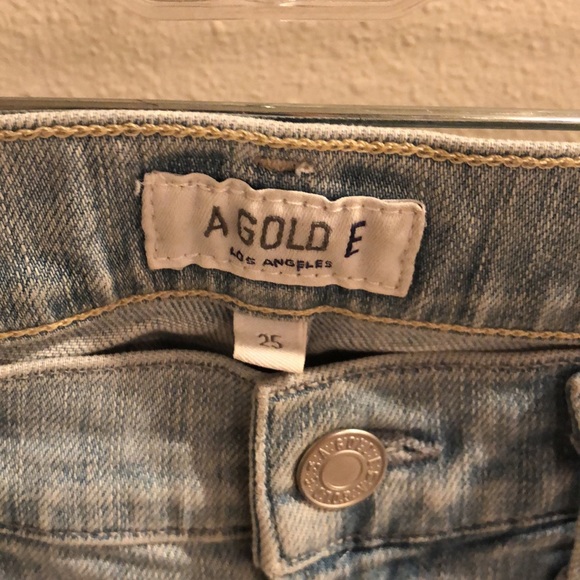 Agolde Sophie distressed ripped light wash faded high waisted crop skinny jeans - Picture 5 of 14